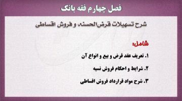 فقه بانک،قرض الحسنه،فروش اقساطی
